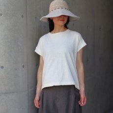画像2: NARU FACTORY ムラ糸リサイクル天竺コクーン半袖Tシャツ (2)