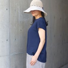 画像16: NARU FACTORY ムラ糸リサイクル天竺コクーン半袖Tシャツ (16)
