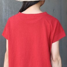 画像31: NARU FACTORY ムラ糸リサイクル天竺コクーン半袖Tシャツ (31)