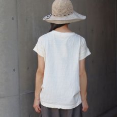 画像4: NARU FACTORY ムラ糸リサイクル天竺コクーン半袖Tシャツ (4)