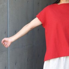 画像29: NARU FACTORY ムラ糸リサイクル天竺コクーン半袖Tシャツ (29)