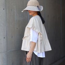 画像4: 【ista-ire】コットンラミー　ラッフルブラウス (4)