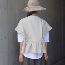 画像3: 【ista-ire】コットンラミー　ラッフルブラウス (3)