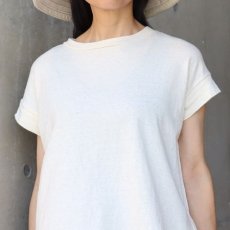 画像6: NARU FACTORY ムラ糸リサイクル天竺コクーン半袖Tシャツ (6)