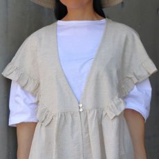 画像6: 【ista-ire】コットンラミー　ラッフルブラウス (6)