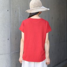 画像27: NARU FACTORY ムラ糸リサイクル天竺コクーン半袖Tシャツ (27)