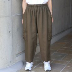 画像2: 20%OFF SALE【ista-ire】平織リネン istaカーゴパンツ (2)