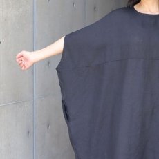 画像6: 08Mab 14番手リネン切り替え後あきチュニック (6)