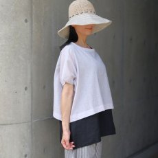 画像2: 08Mab 14番手リネンレイヤードトップスセット (2)