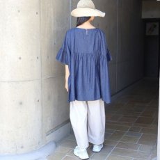画像11: 【Sorte cuff】コットンデニムワイドブラウス (11)