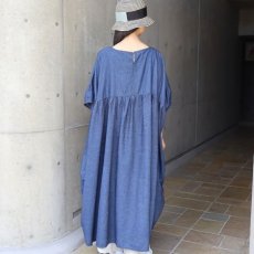 画像4: 【Sorte cuff】コットンデニムワイドワンピース (4)