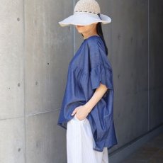 画像5: 【Sorte cuff】コットンデニムワイドブラウス (5)