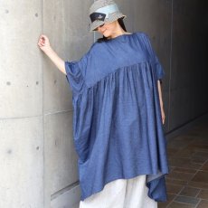 画像6: 【Sorte cuff】コットンデニムワイドワンピース (6)