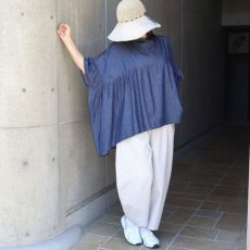 画像13: 【Sorte cuff】コットンデニムワイドブラウス (13)