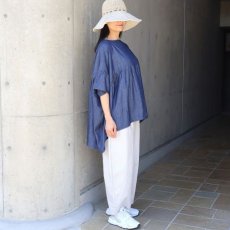 画像10: 【Sorte cuff】コットンデニムワイドブラウス (10)