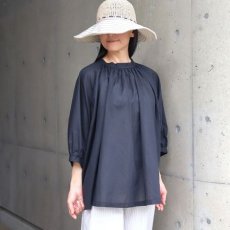 画像13: 【08Mab】コットンリネンラグランスリーブギャザーブラウス (13)