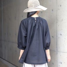 画像15: 【08Mab】コットンリネンラグランスリーブギャザーブラウス (15)