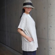 画像22: 08Mab ヨーロピアンリネン　ファスナーあきショート羽織 (22)