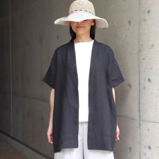 画像7: 08Mab ヨーロピアンリネン　ファスナーあきショート羽織 (7)