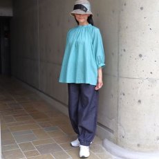 画像9: 【08Mab】コットンリネンラグランスリーブギャザーブラウス (9)