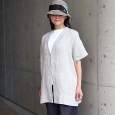 画像19: 08Mab ヨーロピアンリネン　ファスナーあきショート羽織 (19)