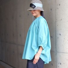 画像2: 【08Mab】コットンリネンラグランスリーブギャザーブラウス (2)