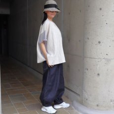 画像12: 【08Mab】ヨーロピアンリネン配色切り替えワイド前あきブラウス (12)