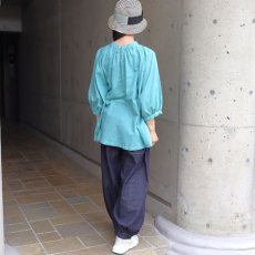 画像11: 【08Mab】コットンリネンラグランスリーブギャザーブラウス (11)