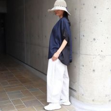 画像22: 【08Mab】ヨーロピアンリネン配色切り替えワイド前あきブラウス (22)