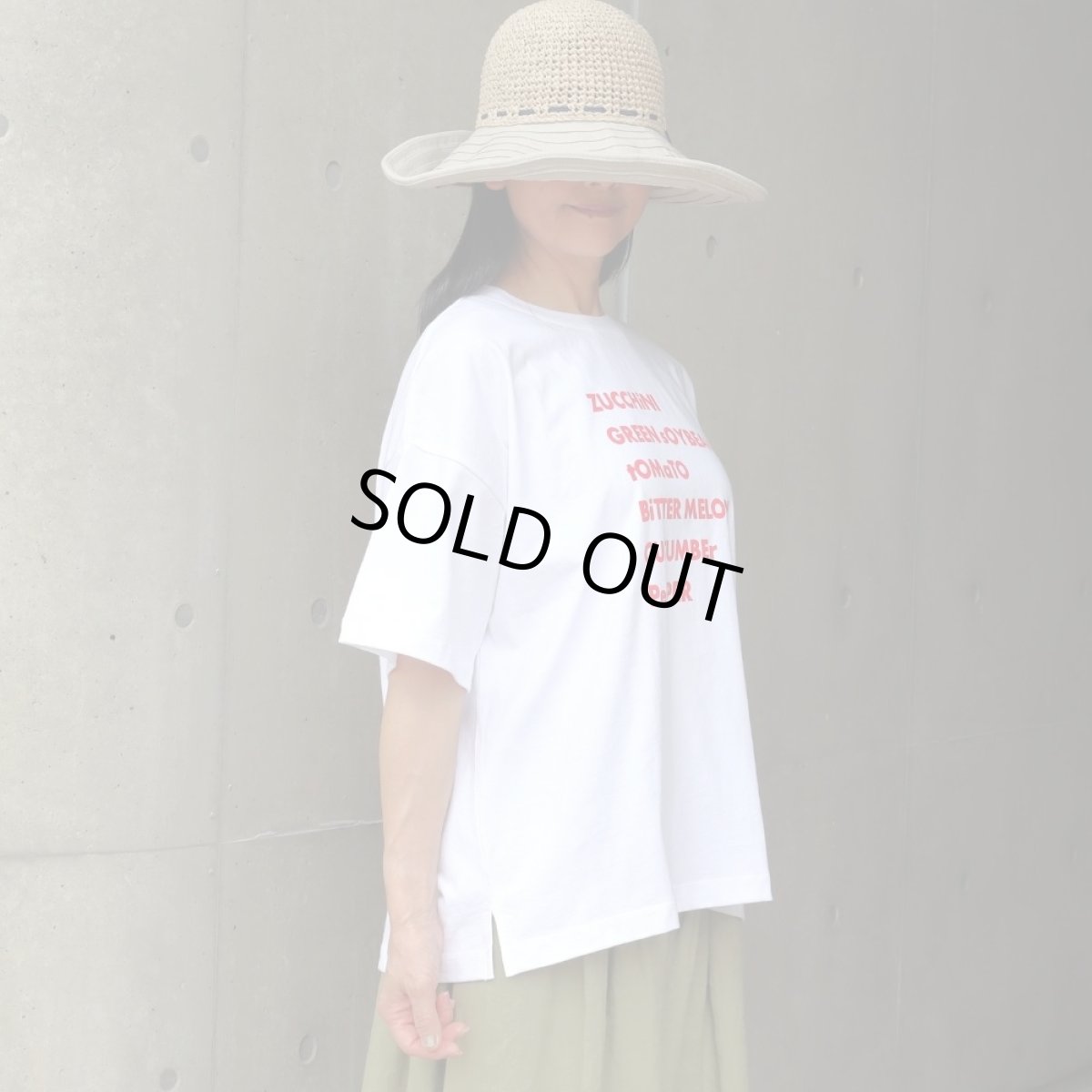 画像13: ista-ire コットンジャージー ベジタブルロゴ半袖Tシャツ (13)