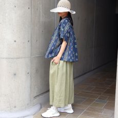 画像11: 【ista-ire】ボタニカルプリント　ちび衿ワイドシャツ (11)