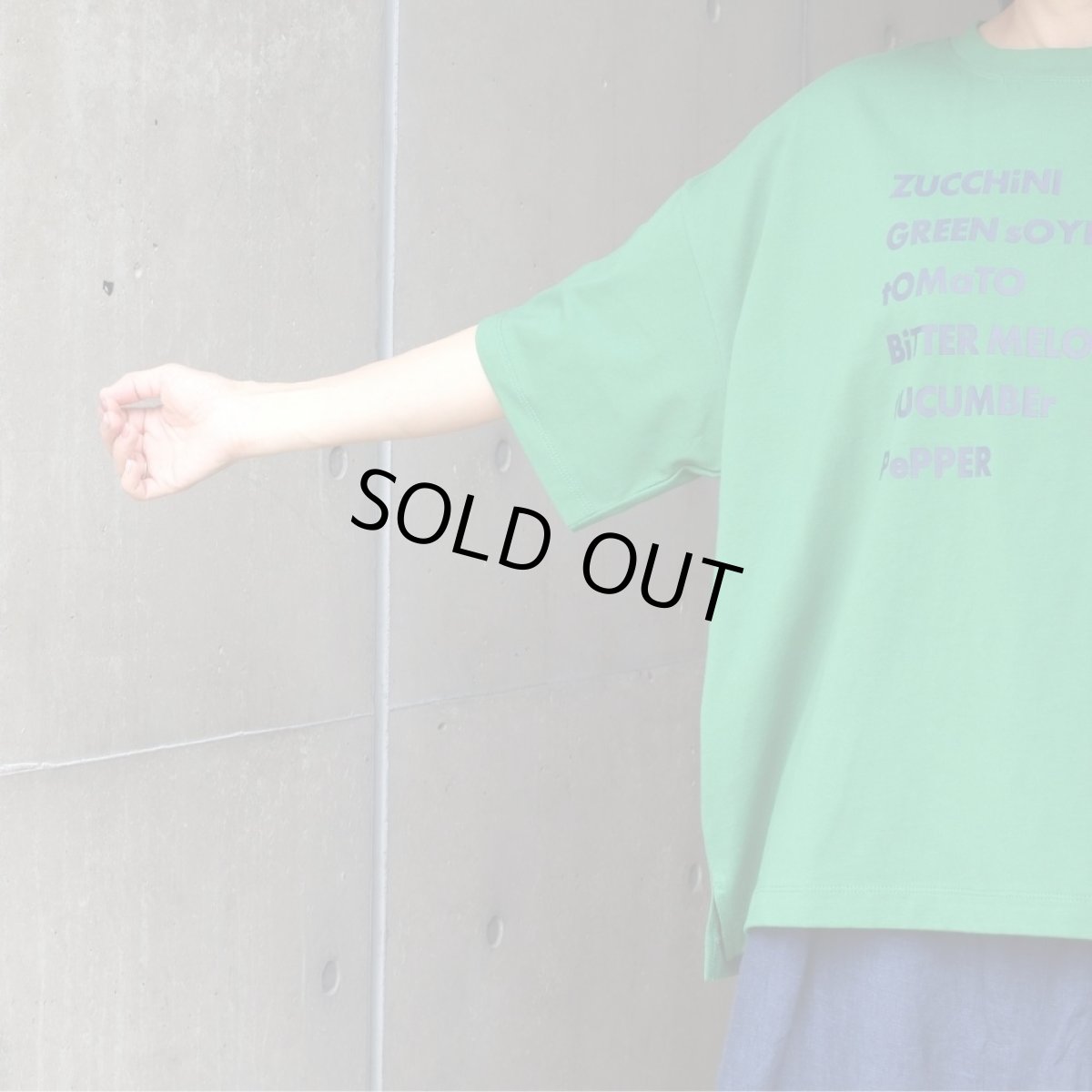 画像5: ista-ire コットンジャージー ベジタブルロゴ半袖Tシャツ (5)