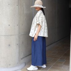画像22: 【ista-ire】ボタニカルプリント　ちび衿ワイドシャツ (22)