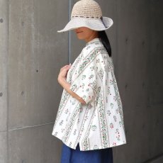 画像15: 【ista-ire】ボタニカルプリント　ちび衿ワイドシャツ (15)