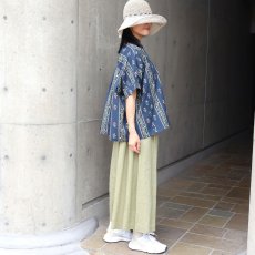 画像9: 【ista-ire】ボタニカルプリント　ちび衿ワイドシャツ (9)