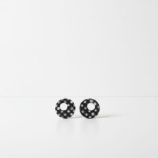 画像2: acrylic イヤリングパーツ（3D）ブラックシルバー (2)