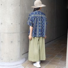 画像10: 【ista-ire】ボタニカルプリント　ちび衿ワイドシャツ (10)