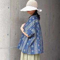 画像4: 【ista-ire】ボタニカルプリント　ちび衿ワイドシャツ (4)