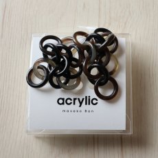 画像1: acrylic イヤリングパーツ（バッファローチェーン）黒系 (1)