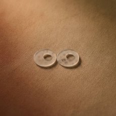 画像2: acrylic イヤリングパーツ（3D）ホワイトシルバー (2)