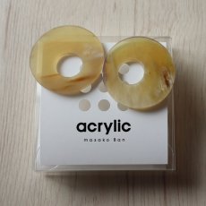 画像1: acrylic イヤリングパーツ（バッファローサークル） (1)