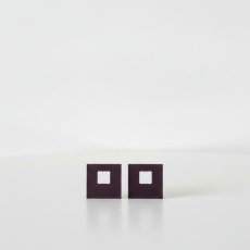 画像2: acrylic イヤリングパーツ（スクエア）グレー (2)