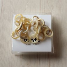画像1: acrylic イヤリングパーツ（バッファローチェーン）白系 (1)