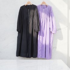 画像6: 10%OFF SALE 08Mab 多ボタン比翼ピンタックボリュームワンピース (6)