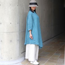 画像11: 08Mab リネンシャンブレー裾アシンメトリーワンピース (11)