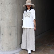 画像8: ista-ire コットン天竺×国産花柄　単色花柄スクエアTEE (8)