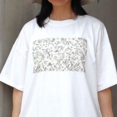 画像6: ista-ire コットン天竺×国産花柄　単色花柄スクエアTEE (6)