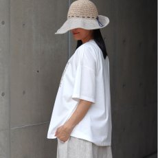 画像4: ista-ire コットン天竺×国産花柄　単色花柄スクエアTEE (4)