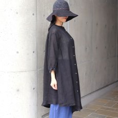 画像17: 08Mab リネンシャンブレー裾アシンメトリーワンピース (17)