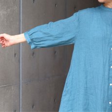 画像6: 08Mab リネンシャンブレー裾アシンメトリーワンピース (6)